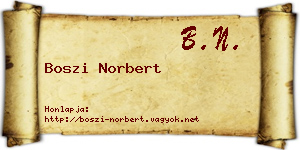 Boszi Norbert névjegykártya